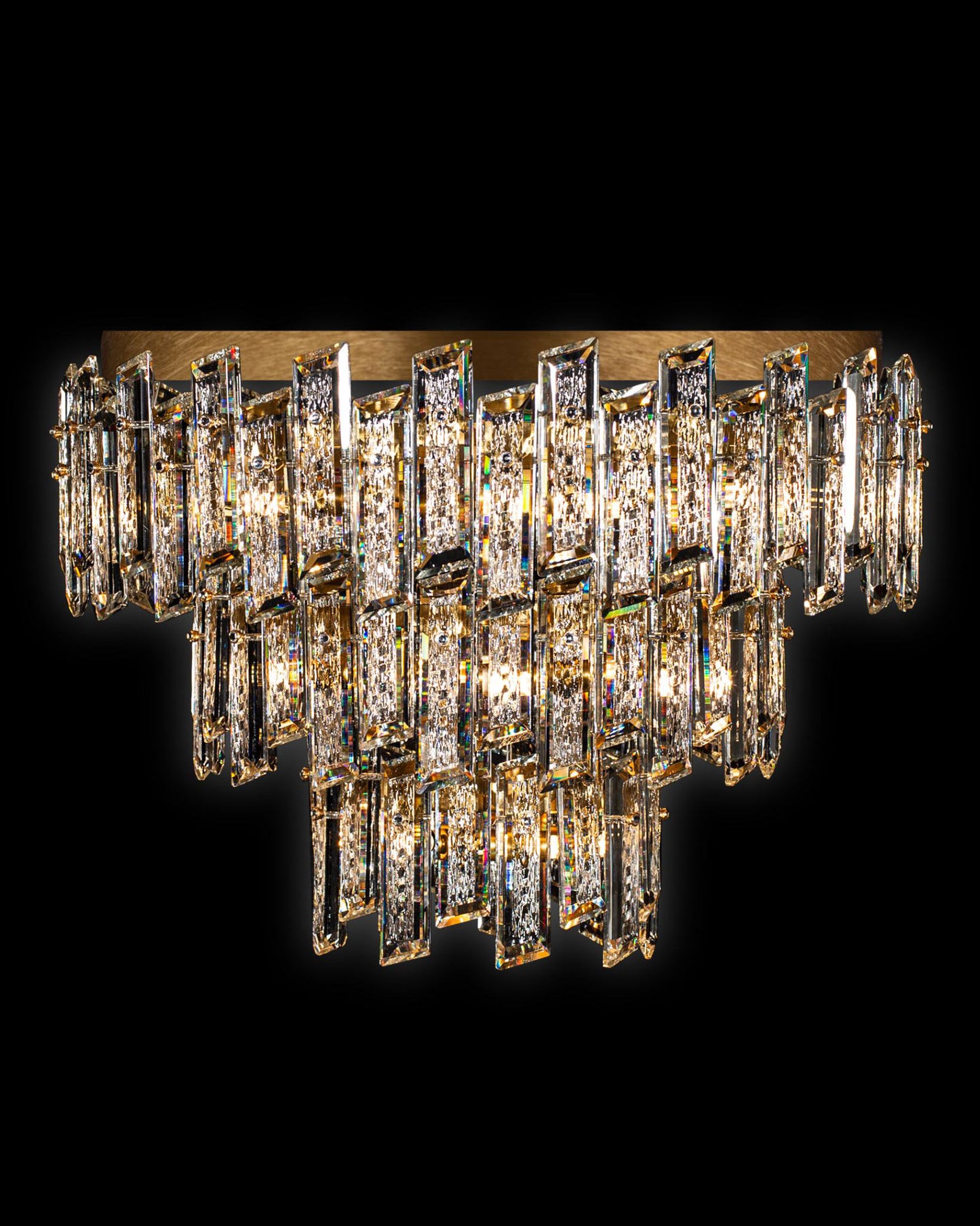 Crisiante Flush 3 Tier 3/6/9Lt Gold Illuminati Light