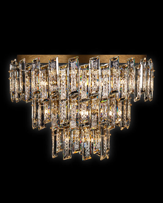 Crisiante Flush 3 Tier 3/6/9Lt Gold Illuminati Light