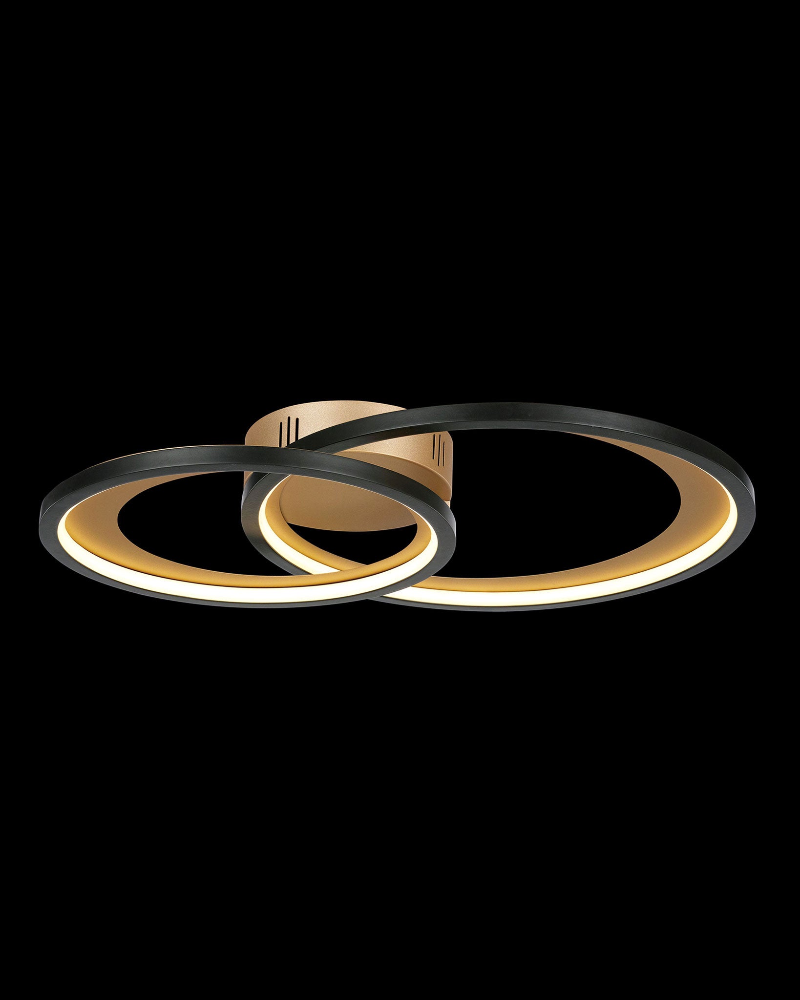 Saturn Overlapping Flush Black with Gold saturn  flush-ceiling-lights  Bedroom  Lounge  Kitchen  Hallway MX19030002-2CBG illuminati light