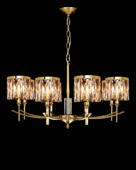 Opulence 8 Arm Chandelier Gold opulence  chandeliers  Bedroom  Lounge  Kitchen  Hallway MD737D-8ASG illuminati light