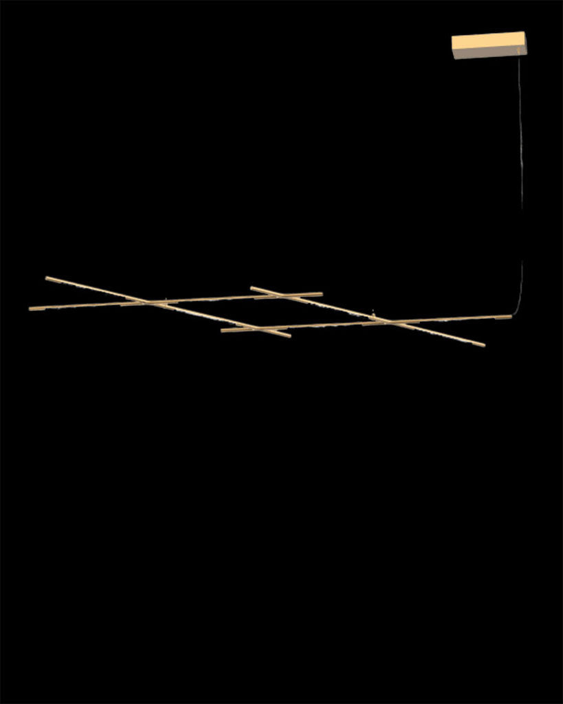 Tubular 8Lt Pendant Matt Satin Gold Model B tubular ceiling-pendant-lights Bedroom Lounge Kitchen Hallway MD18001070-8BGOL illuminati light