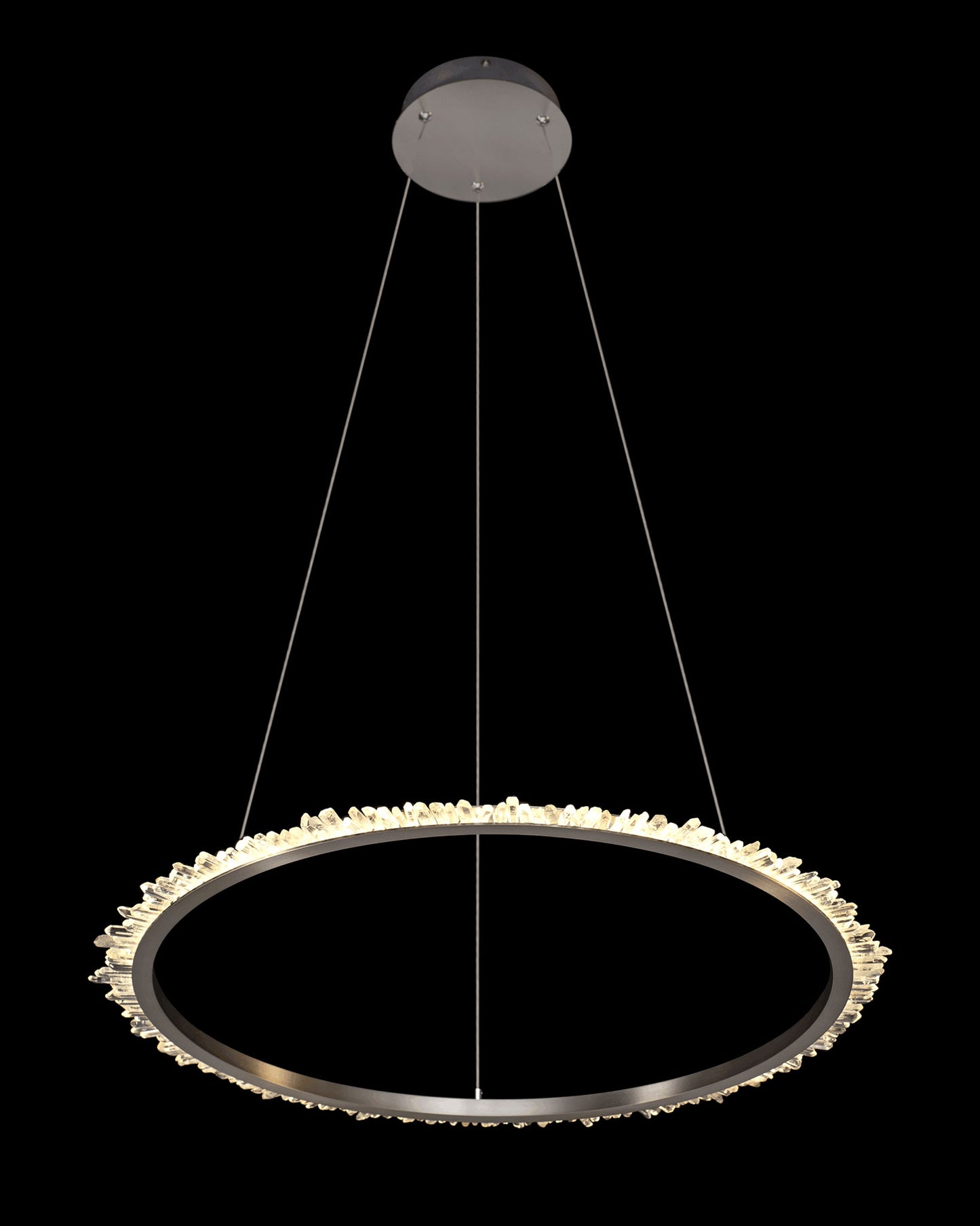 Quartz Halo Large Round Pendant 67.5cm Diam Satin Nickel quartz-halo ceiling-pendant-lights Bedroom Lounge Kitchen Hallway MD20020154-1BSN illuminati light