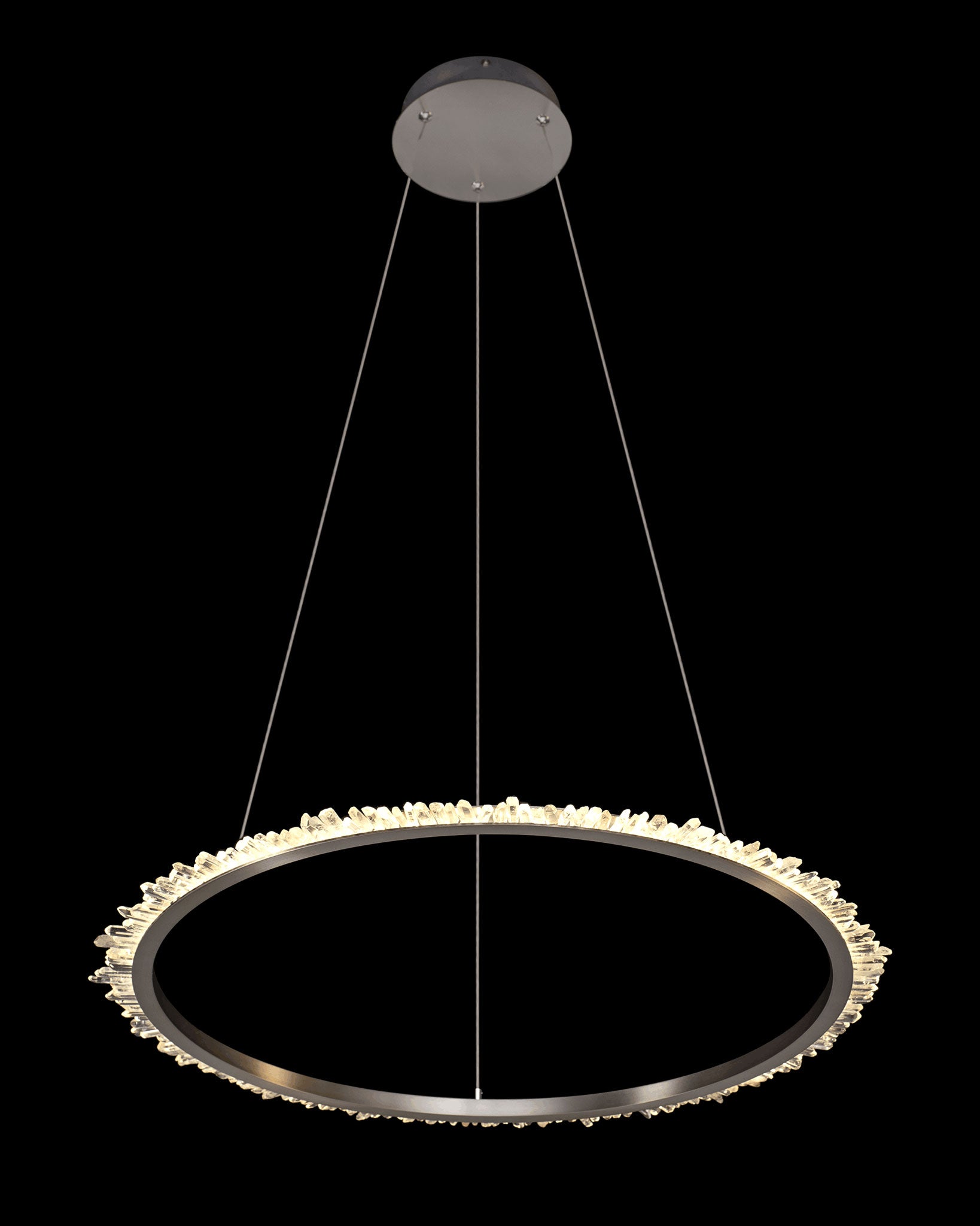 Quartz Halo Large Round Pendant 67.5cm Diam Satin Nickel quartz-halo  ceiling-pendant-lights  Bedroom  Lounge  Kitchen  Hallway MD20020154-1BSN illuminati light
