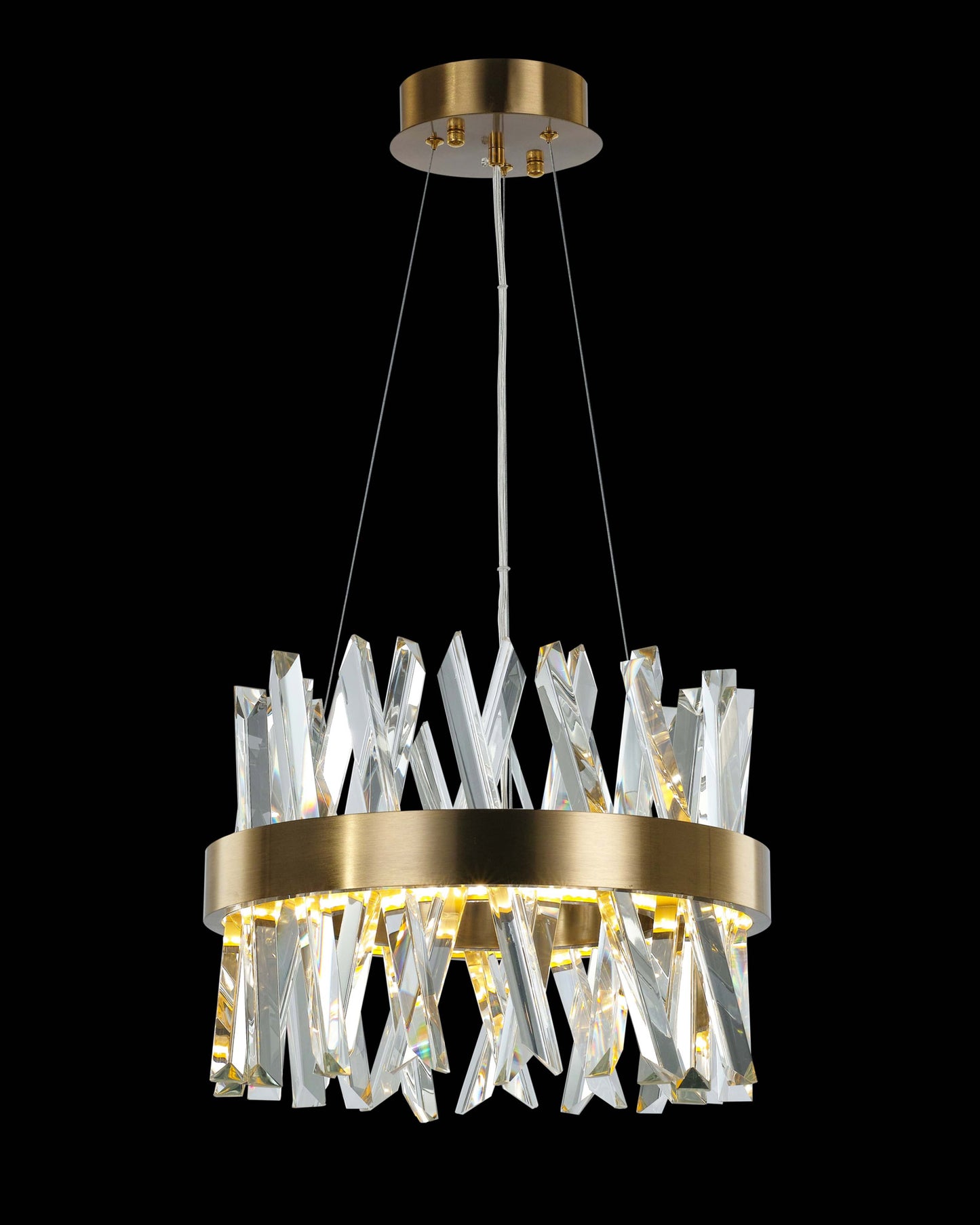 Akasha Round Pendant Light Antique Brass 40cm Illuminati