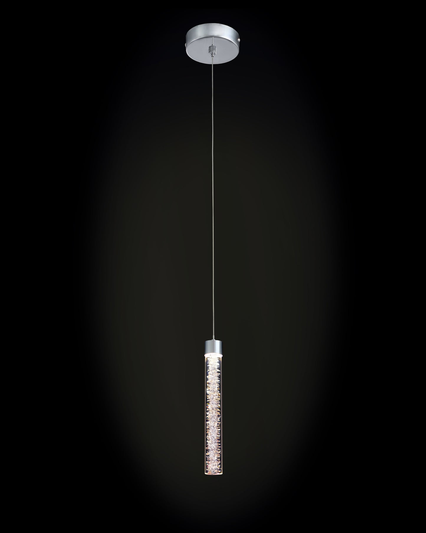 Crackle 1LT Pendant Chrome Illuminati Light
