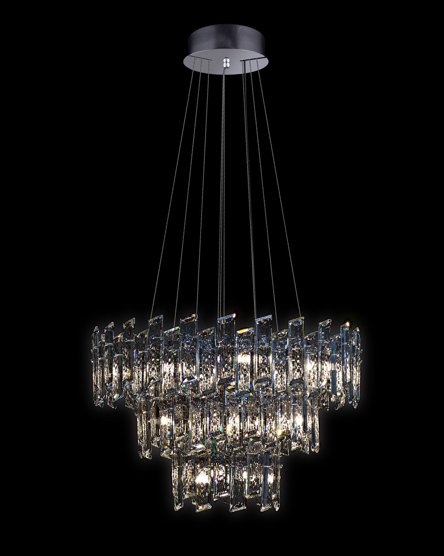 Crisiante Pendant 3 Tier 3/6/9Lt Chrome crisiante ceiling-pendant-lights Bedroom Lounge Kitchen Hallway MD22020110-27CCHR illuminati light