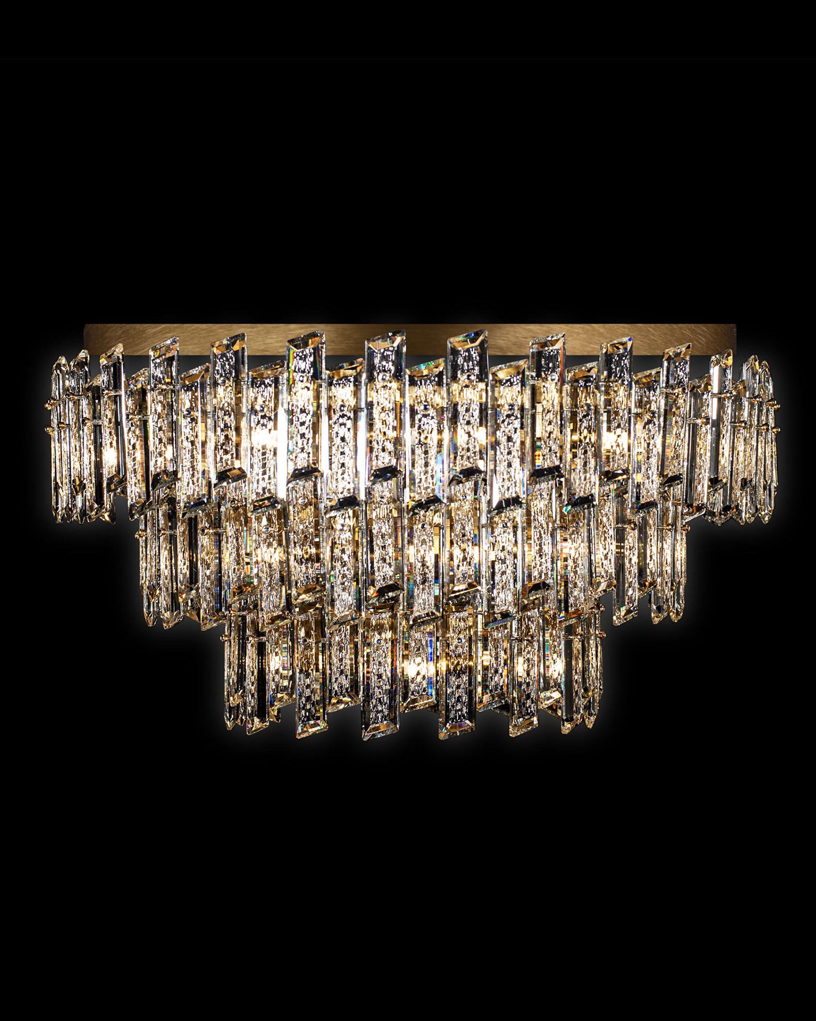 Crisiante Flush 3Tier 6/9/12Lt Gold crisiante  flush-ceiling-lights  Bedroom  Lounge  Kitchen  Hallway MX22020110-27CGOL illuminati light