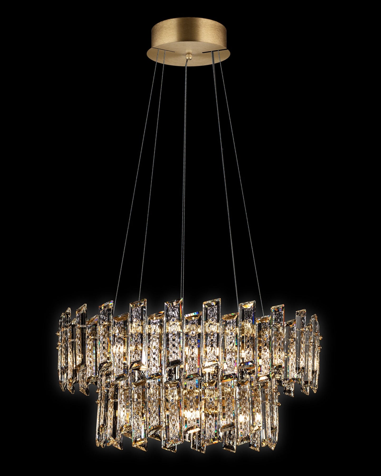 Crisiante Pendant 2 Tier 6/9Lt Gold crisiante ceiling-pendant-lights Bedroom Lounge Kitchen Hallway MD22020110-15BGOL illuminati light