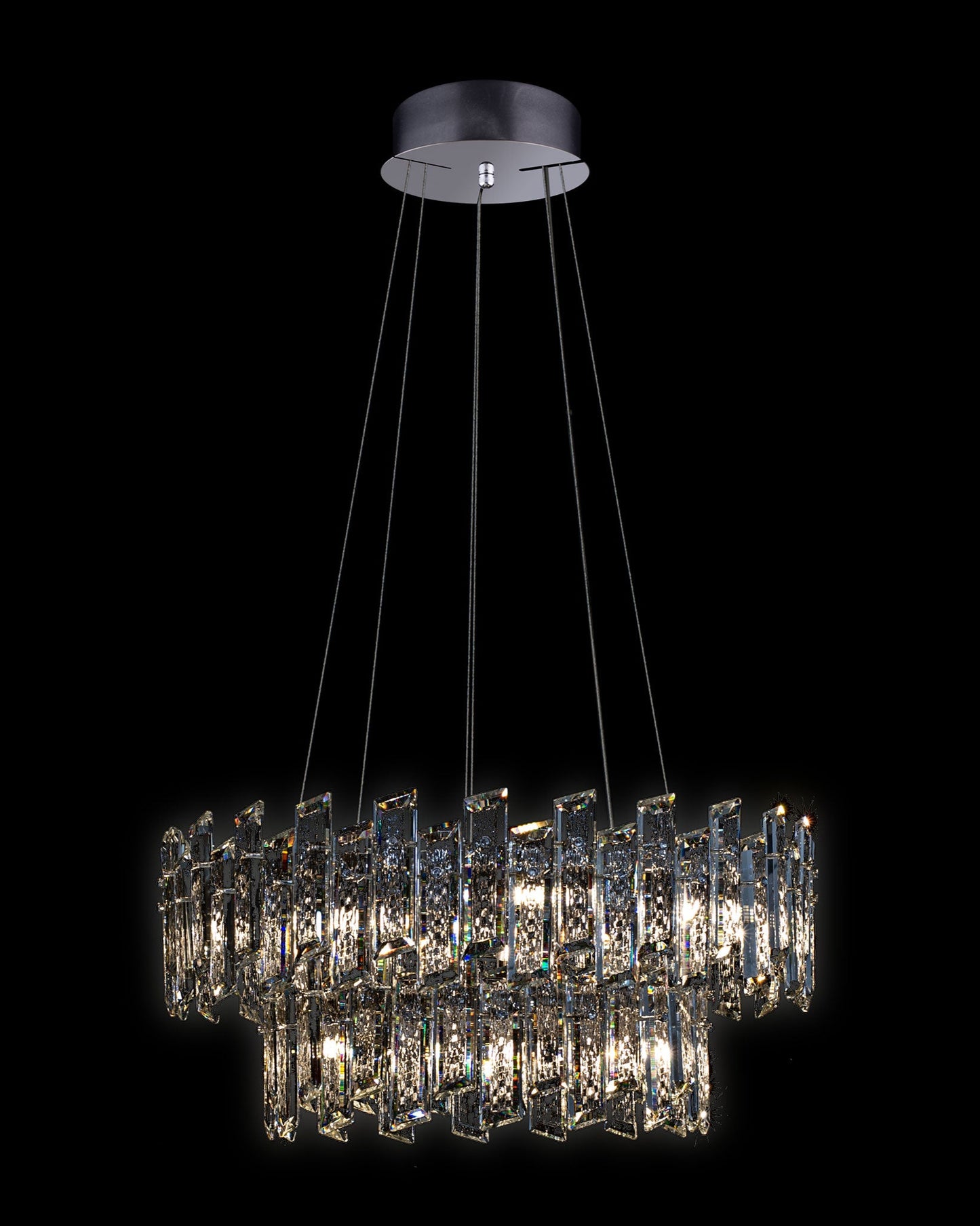 Crisiante Pendant 2 Tier 6/9Lt Chrome crisiante ceiling-pendant-lights Bedroom Lounge Kitchen Hallway MD22020110-15BCHR illuminati light