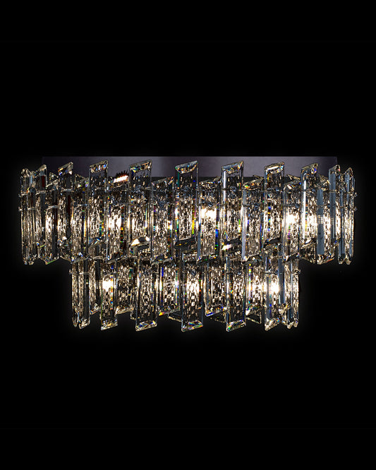 Crisiante Flush 2Tier 6/9Lt Chrome crisiante  flush-ceiling-lights  Bedroom  Lounge  Kitchen  Hallway MX22020110-15BCHR illuminati light