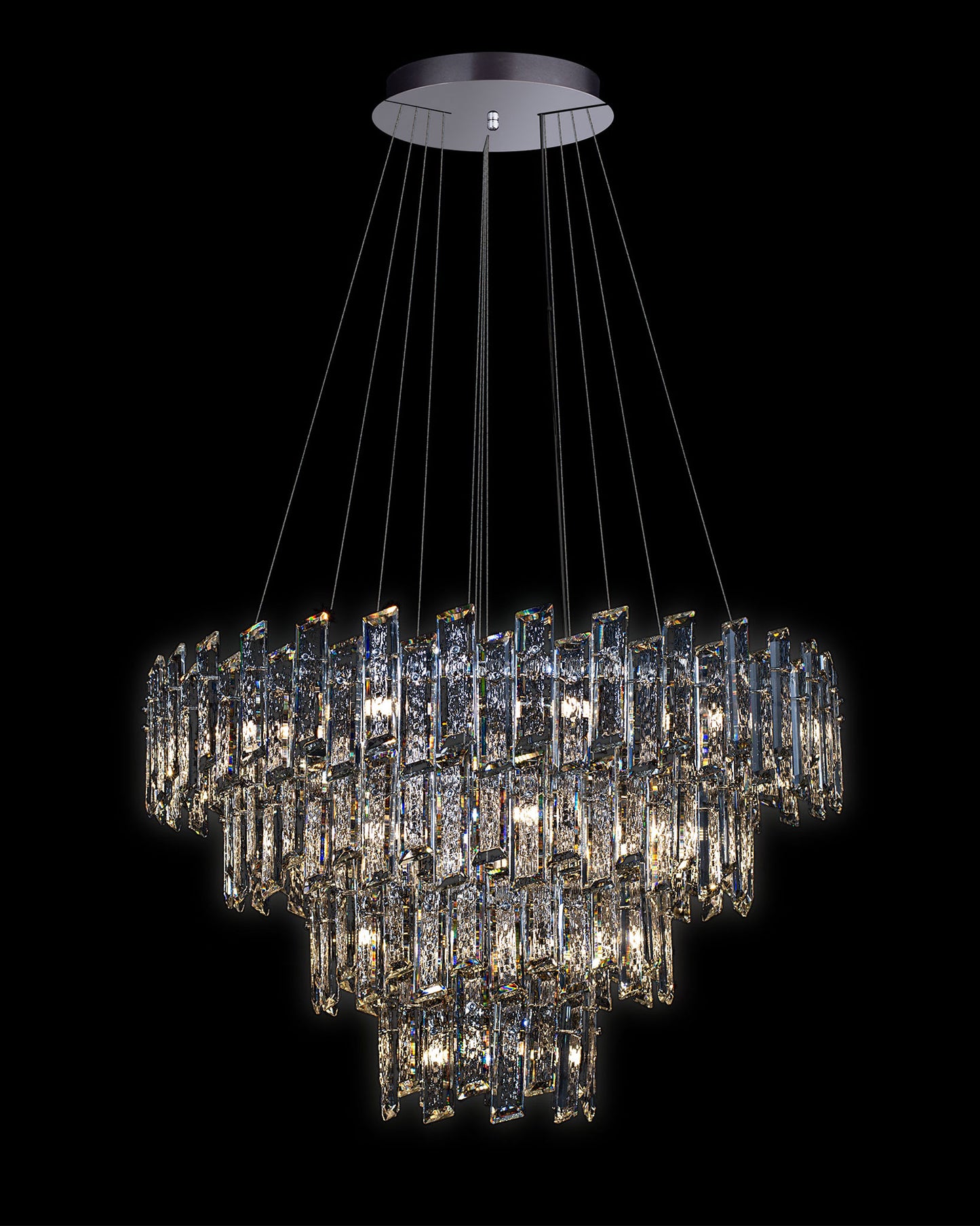 Crisiante Pendant 4 Tier 3/6/9/12Lt Chrome crisiante ceiling-pendant-lights Bedroom Lounge Kitchen Hallway MD22020110-30DCHR illuminati light