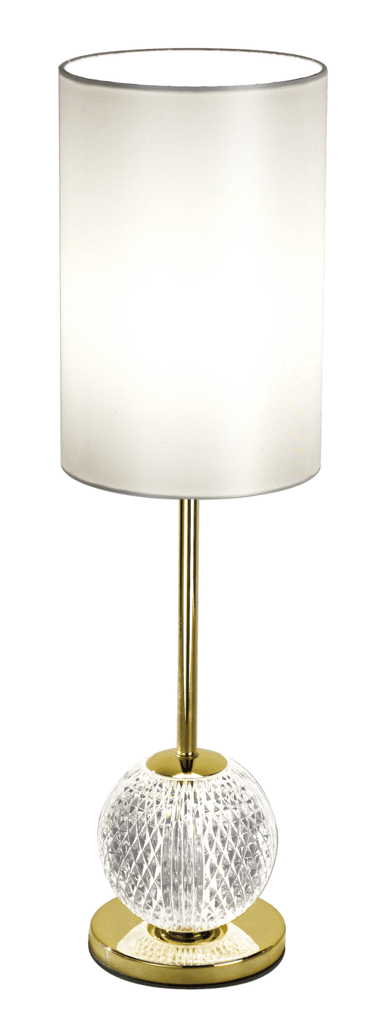 Diamante Single Table Lamp Gold with Pearl Shade 3 Step Dimmer diamante table-lights Bedroom Lounge Kitchen Hallway MT20001012-1CGOL illuminati light