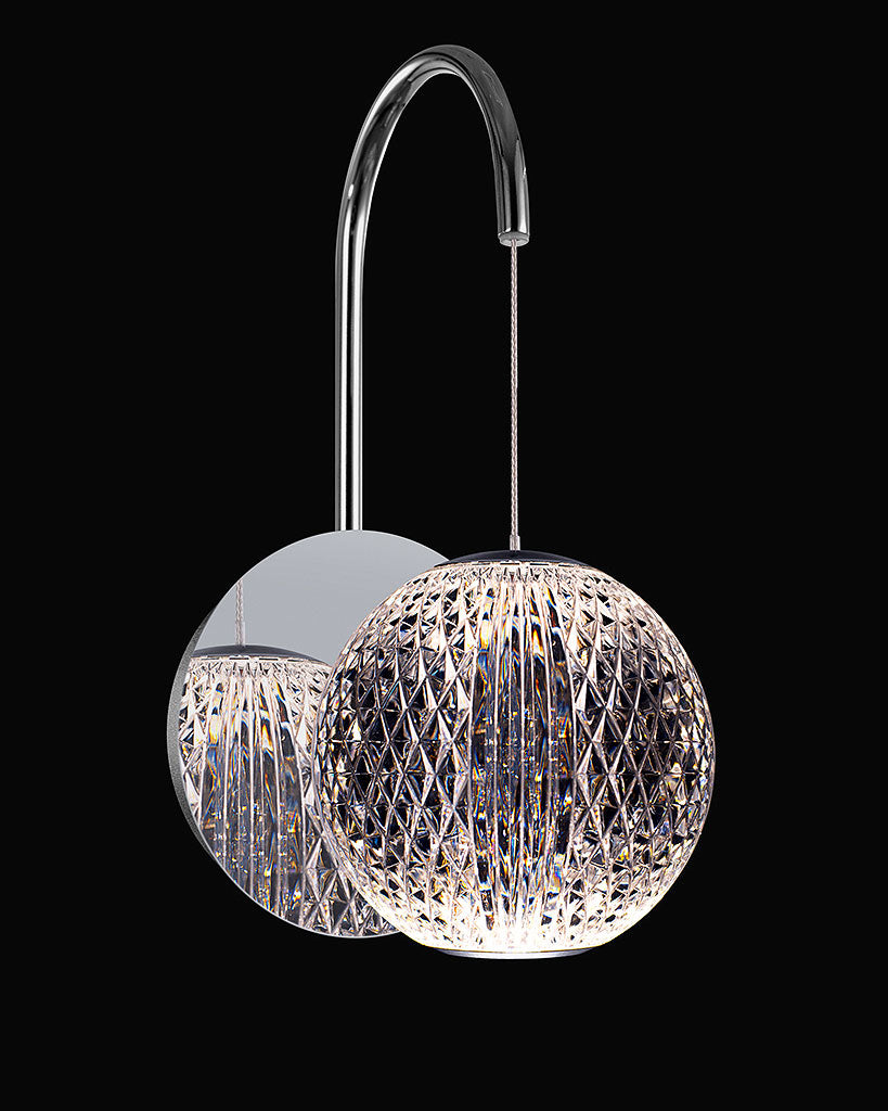 Diamante Wall Chrome diamante wall-lights Bedroom Lounge Kitchen Hallway MB20001012-1ACHR illuminati light
