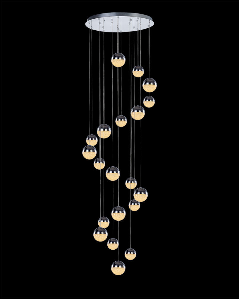 Eclipse 20Lt Pendant 4M Chrome Dimmable eclipse ceiling-pendant-lights staircase-lights Bedroom Lounge Kitchen Hallway MD14003057-20ACHR illuminati light