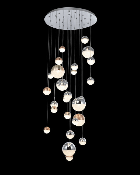 Eclipse 27Lt Round Pendant Mix Size and Colour Dimmable eclipse  ceiling-pendant-lights  Bedroom  Lounge  Kitchen  Hallway MD14003057-27AMIX illuminati light