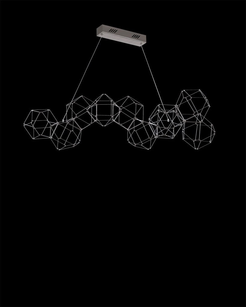 Lucciola 10 Prism Linear Pendant Stainless Steel lucciola  ceiling-pendant-lights  Bedroom  Lounge  Kitchen  Hallway MD18001068-10ASS illuminati light