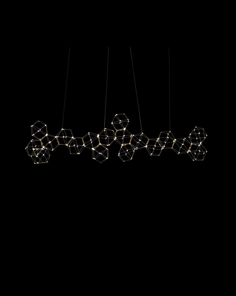 Lucciola 18 Prism Linear Pendant Brass lucciola ceiling-pendant-lights Bedroom Lounge Kitchen Hallway MD18001068-18ABRS illuminati light