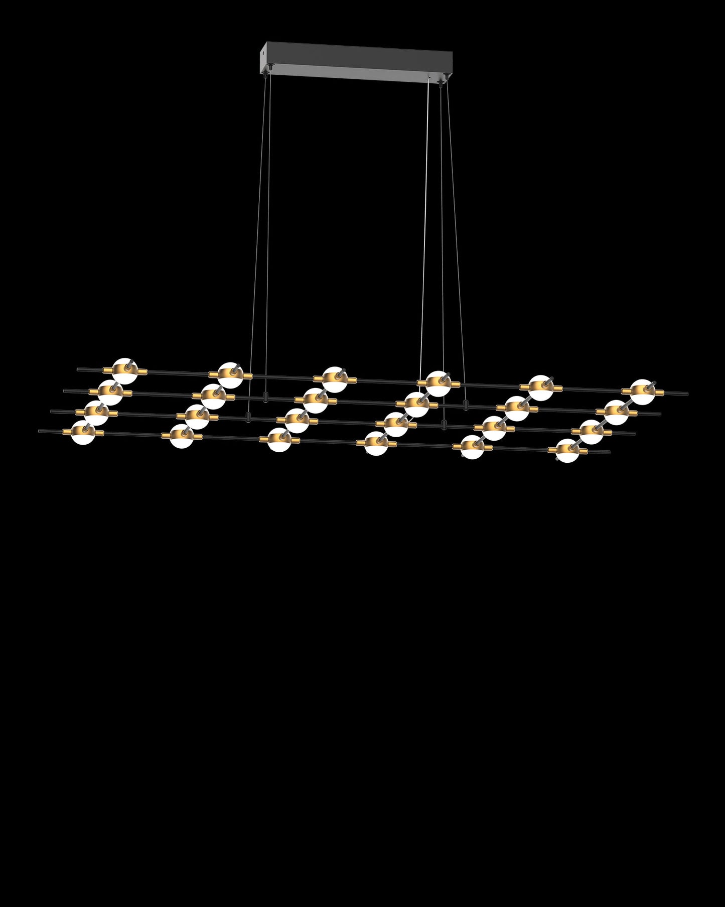 Molecular 20Lt Pendant Black With Gold Model G molecular ceiling-pendant-lights Bedroom Lounge Kitchen Hallway MD18001067-20GBG illuminati light