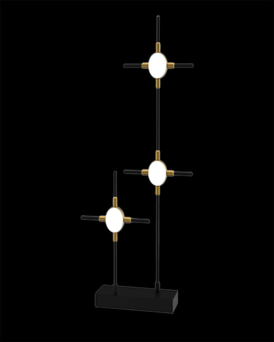 Molecular 3Lt Table Black With Gold Model B molecular  table-lights  Bedroom  Lounge  Kitchen  Hallway MT18001067-3BBG illuminati light
