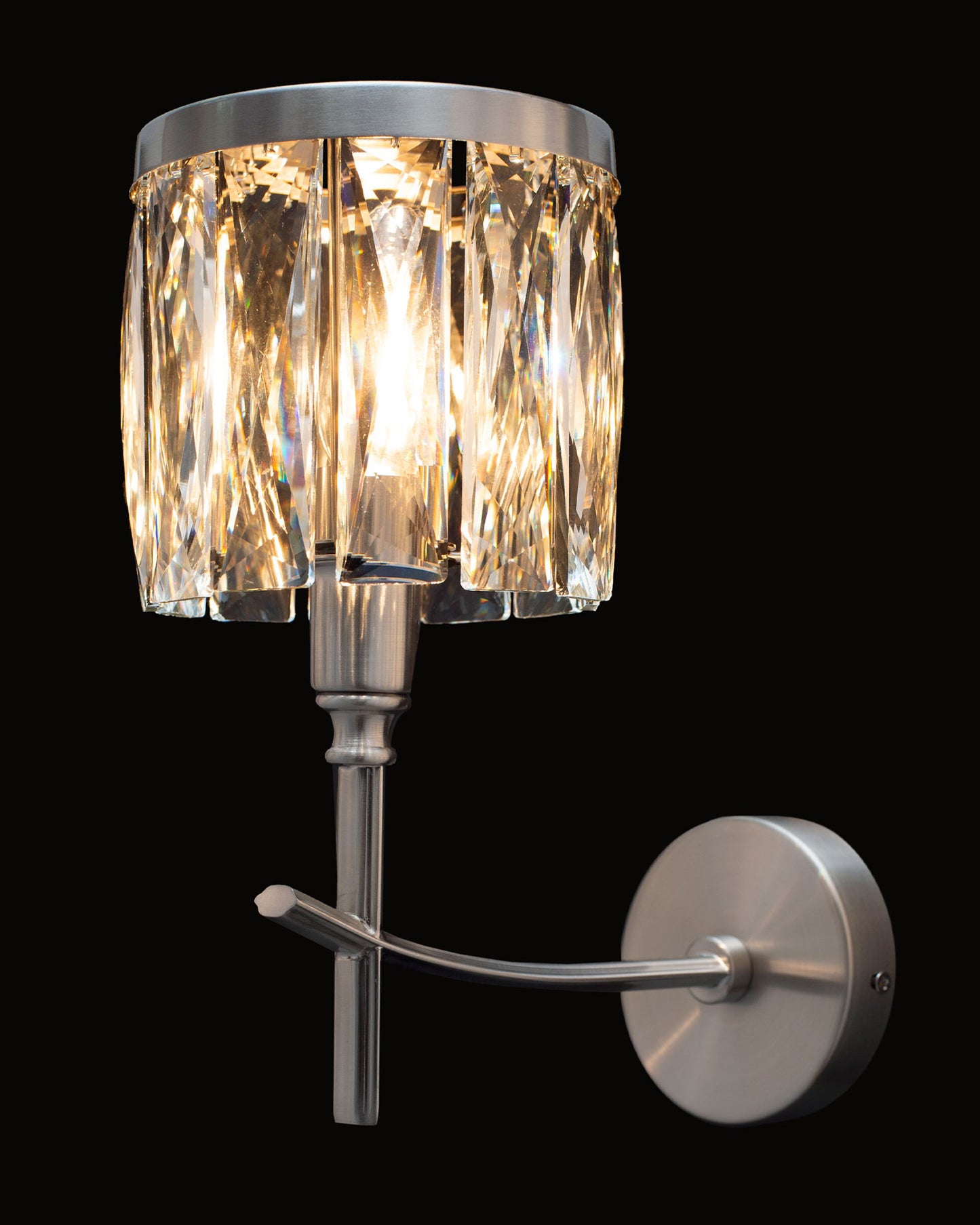 Opulence Wall Satin Nickel opulence wall-lights Bedroom Lounge Kitchen Hallway MB737D-1ASN illuminati light