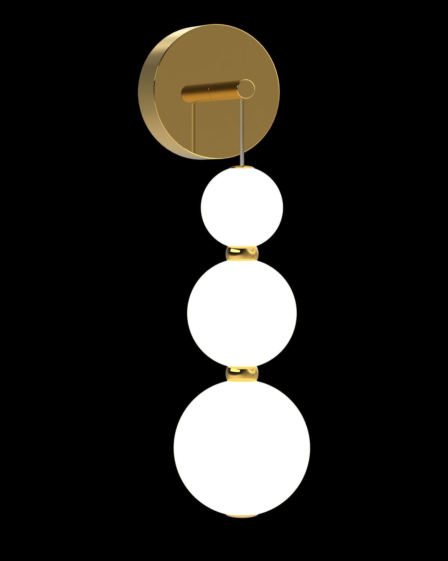 Pearl 3Lt Wall Gold pearl wall-lights Bedroom Lounge Kitchen Hallway MB21001033-1BGOL illuminati light