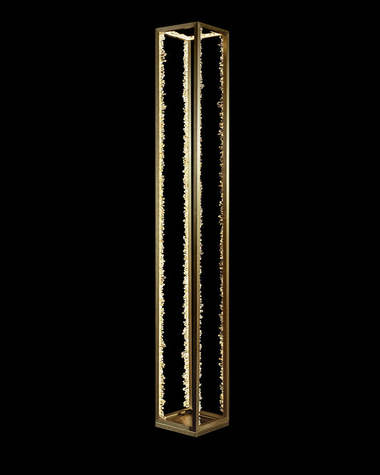 Quartz Retangular Floor Lamp Satin Gold quartz-retangular  floor-lights  Bedroom  Lounge  Kitchen  Hallway ML20020154-1BSG illuminati light