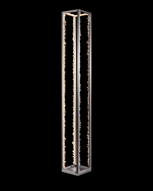 Quartz Retangular Floor Lamp Satin Nickel quartz-retangular  floor-lights  Bedroom  Lounge  Kitchen  Hallway ML20020154-1BSN illuminati light