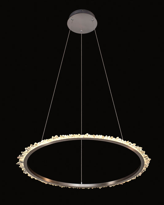 Quartz Halo Small Round Pendant 47.5cm Diam Satin Nickel quartz-halo  ceiling-pendant-lights  Bedroom  Lounge  Kitchen  Hallway MD20020154-1ASN illuminati light