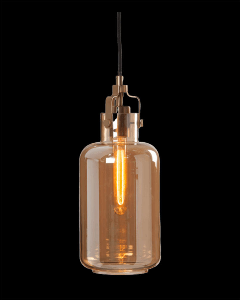 William Dome Round Single Pendant Antique Brass Illuminati Light