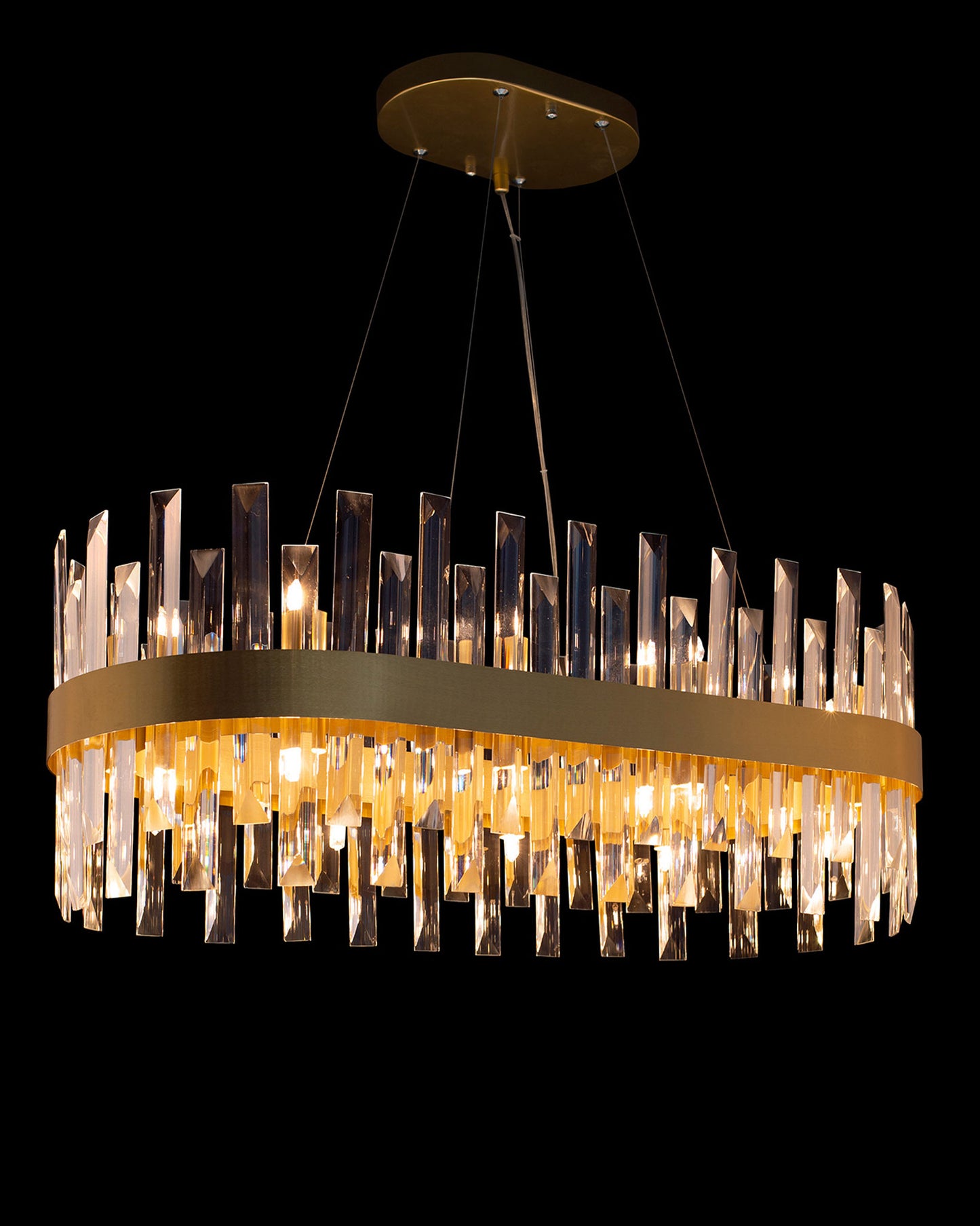 Zenna Oval Pendant Satin Gold Illuminati Light
