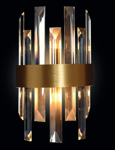 Zenna Wall Satin Gold zenna  wall-lights  Bedroom  Kitchen  Hallway  Lounge MB20020101-2ASG illuminati light