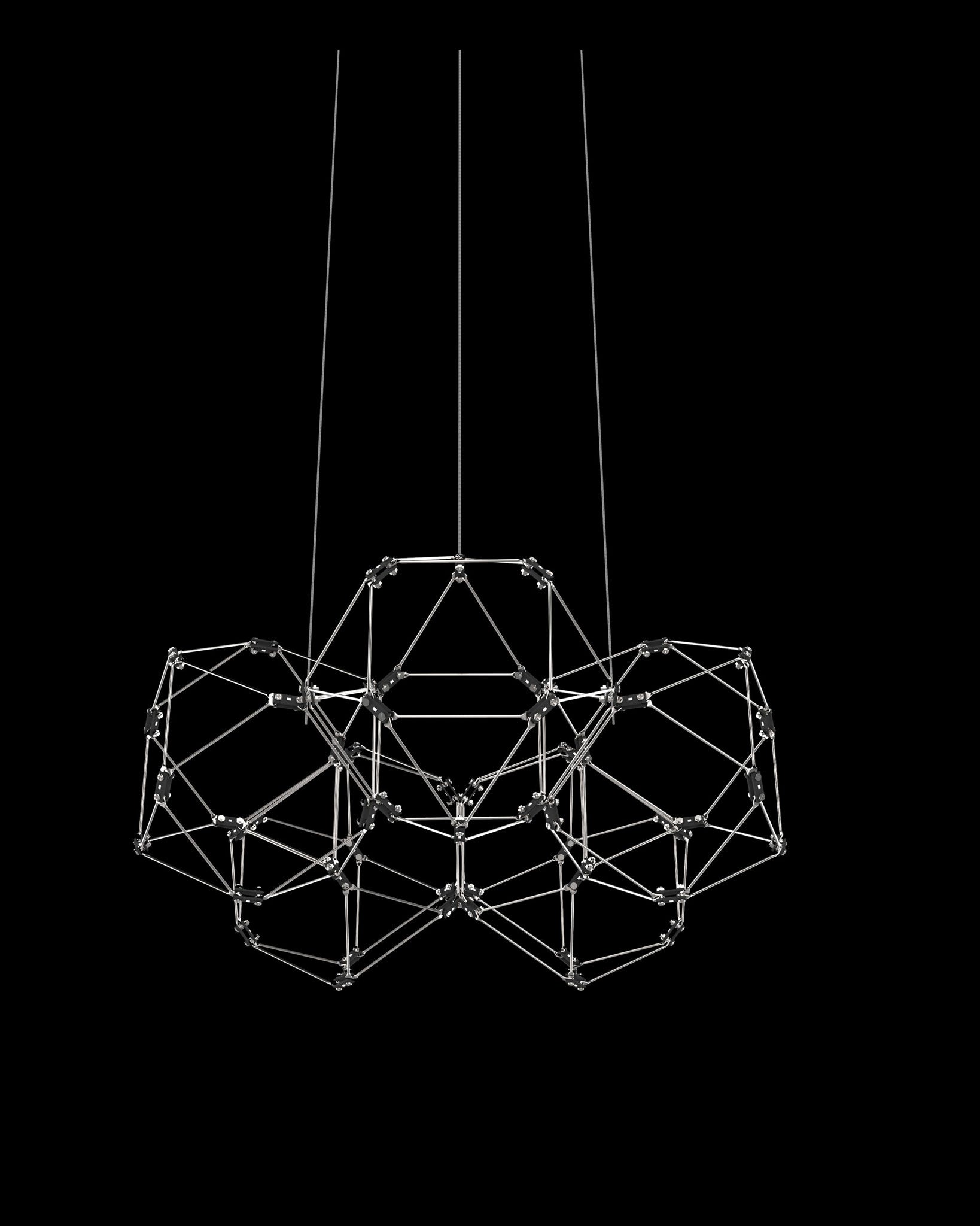 Lucciola 5 Prism Round Pendant Stainless Steel lucciola  ceiling-pendant-lights  Bedroom  Lounge  Kitchen  Hallway MD18001068-5GSS illuminati light