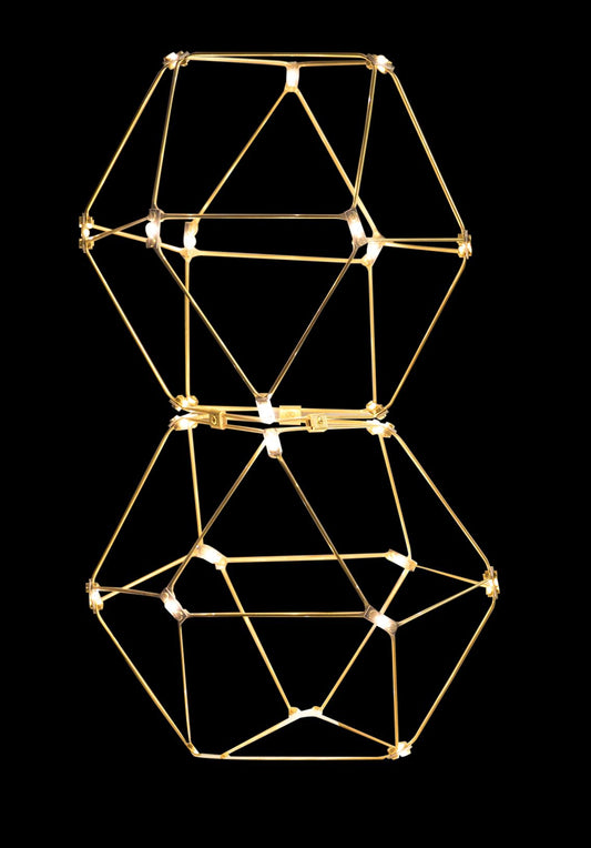 Lucciola Double Prism Table Lamp Brass lucciola  table-lights  Bedroom  Lounge  Kitchen  Hallway MT18001068-2ABRS illuminati light