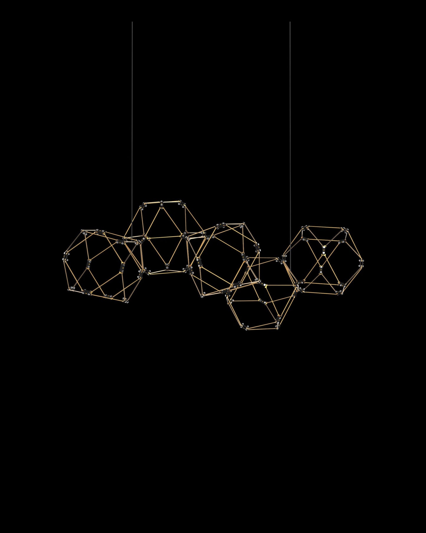 Lucciola 5 Prism Linear Pendant Brass lucciola ceiling-pendant-lights Bedroom Lounge Kitchen Hallway MD18001068-5ABRS illuminati light