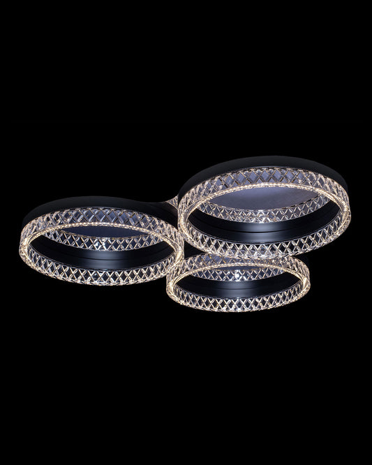 Santi 3Lt Flush Black santi  flush-ceiling-lights  Bedroom  Lounge  Kitchen  Hallway MX22020106-3ABLK illuminati light