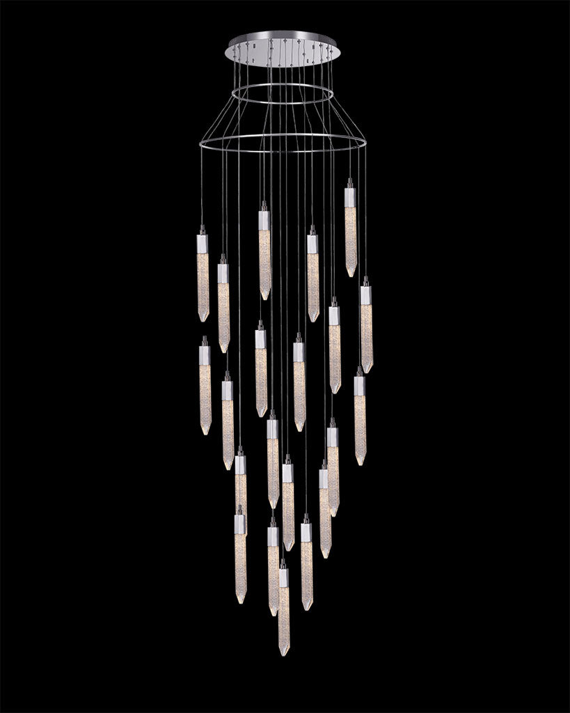Shard 21Lt Round Pendant Chrome shard ceiling-pendant-lights staircase-lights Bedroom Lounge Kitchen Hallway MD17003025-21A CHR illuminati light