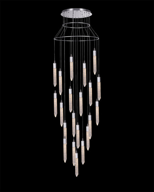 Shard 21Lt Round Pendant Chrome shard  ceiling-pendant-lights  staircase-lights  Bedroom  Lounge  Kitchen  Hallway MD17003025-21A CHR illuminati light