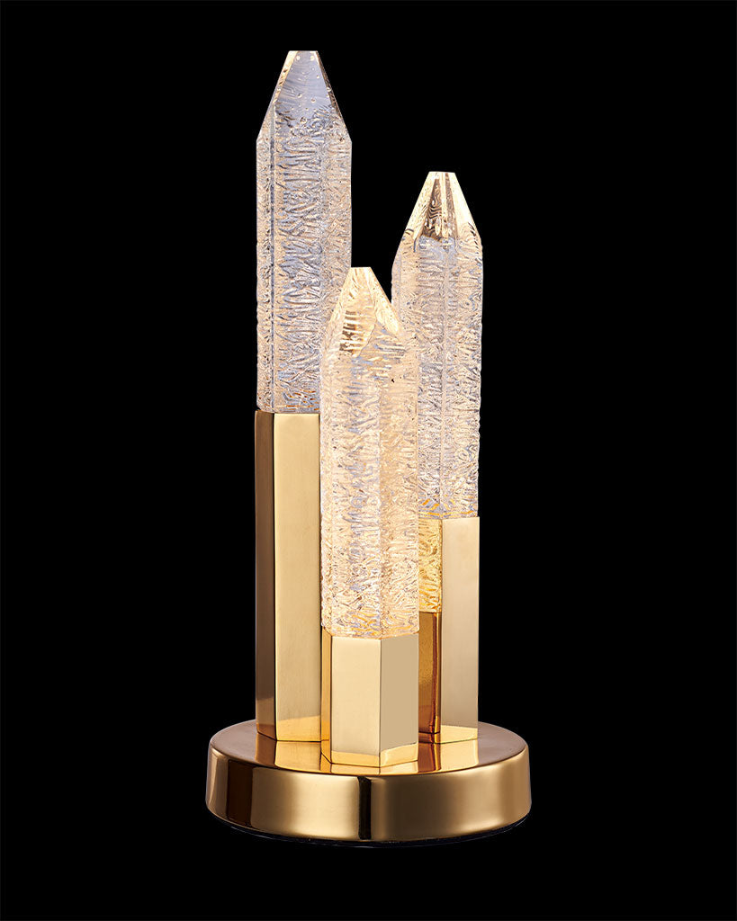 Shard 3Lt Table Gold shard table-lights Bedroom Lounge Kitchen Hallway MT17003025-3AGOL illuminati light