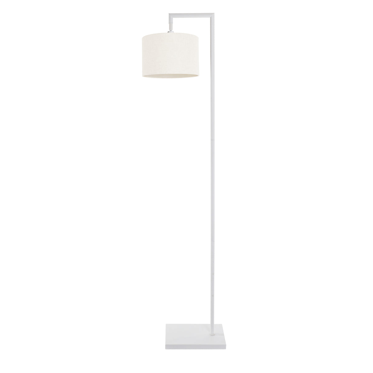 Kensington Floor Lamp - White frame - Off White Fabric - 250mm