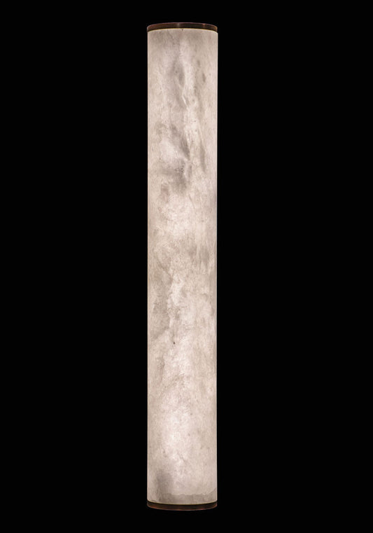 Alabaster Tube Wall Light H40cm Antique Brass