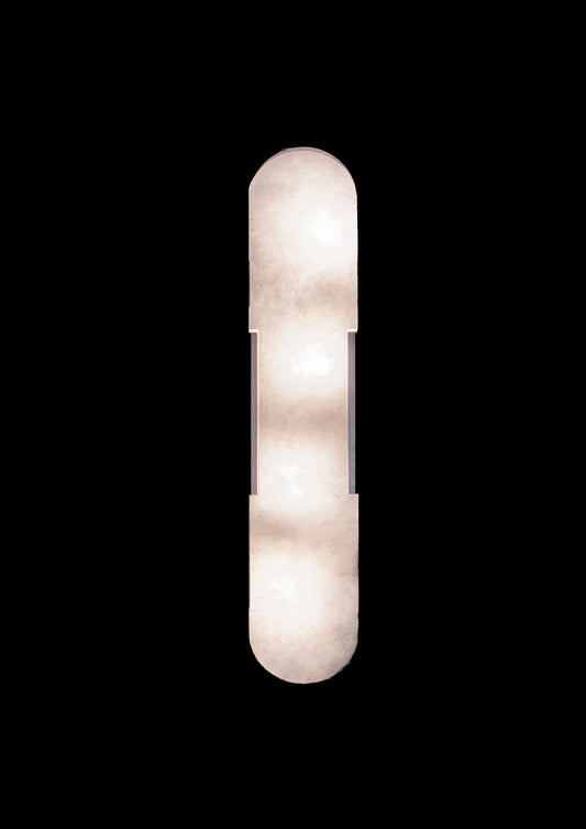 Alabaster Ellipse Wall Light H55cm Antique Brass