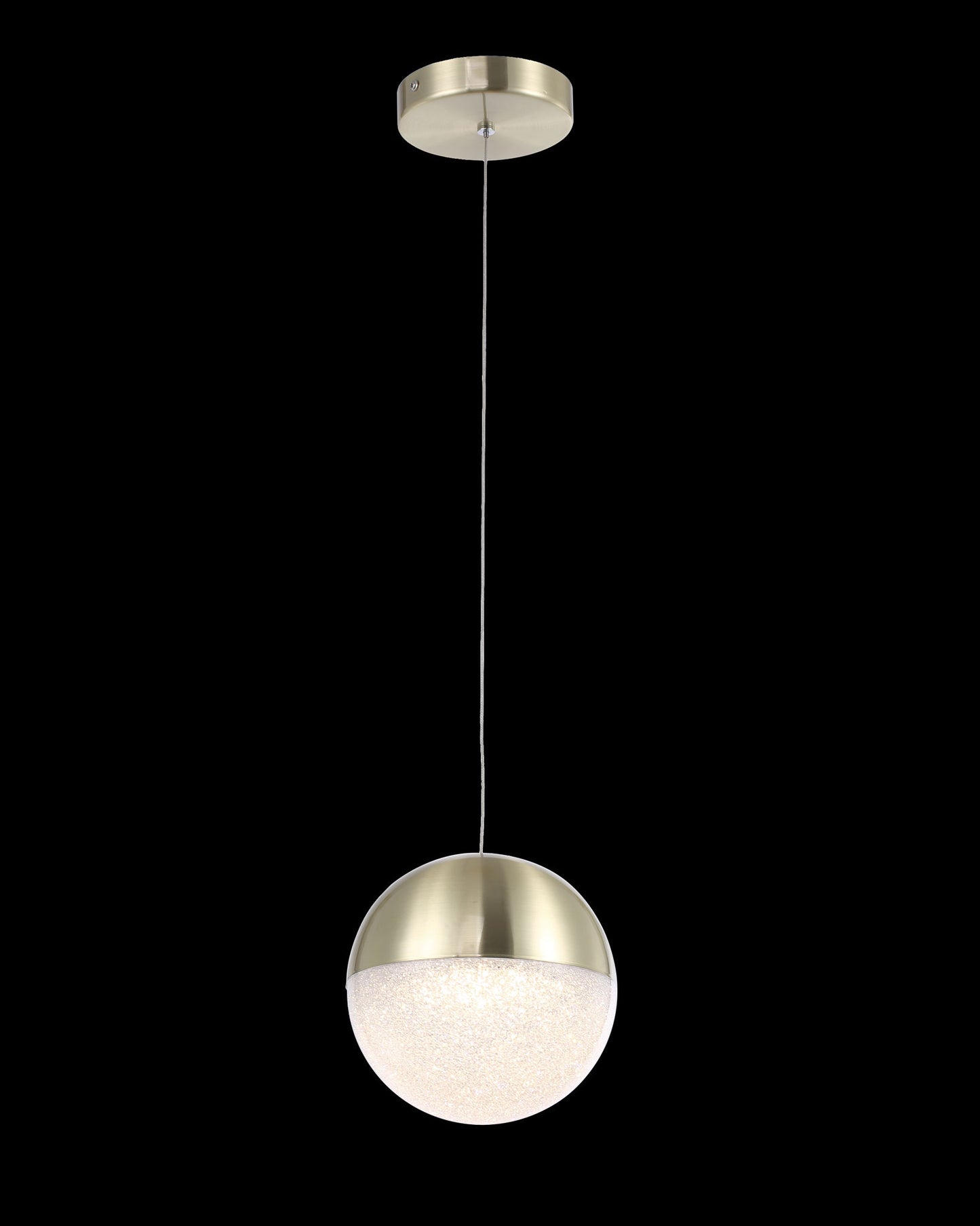 Eclipse Single Pendant Large Brass 20cm Sphere Illuminati Light