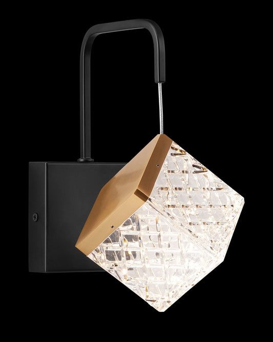 Magia Wall Light Matt Black with Satin Gold Illuminati