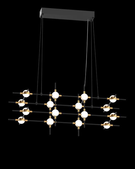 Molecular 16Lt Pendant Gold with Black Model A Illuminati Light
