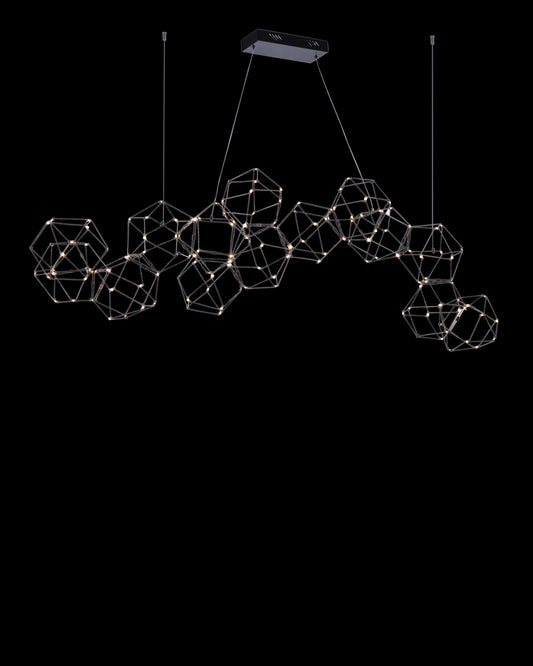 Lucciola 14 Prism Linear Pendant Black Illuminati Light