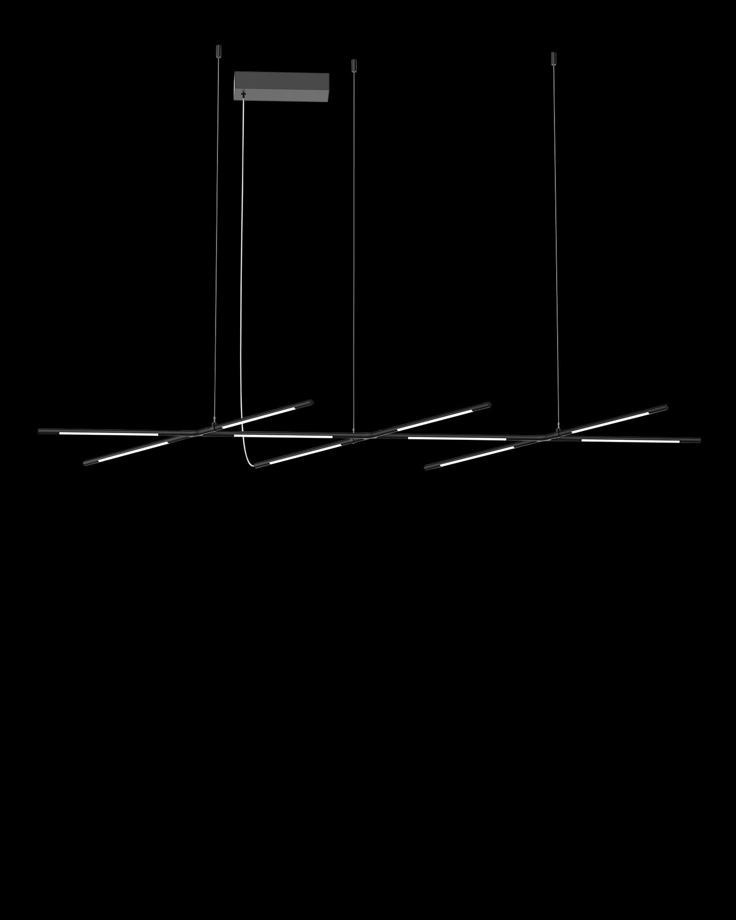 Tubular 10Lt Pendant Matt Black Model A tubular ceiling-pendant-lights Bedroom Lounge Kitchen Hallway MD18001070-10ABLK illuminati light