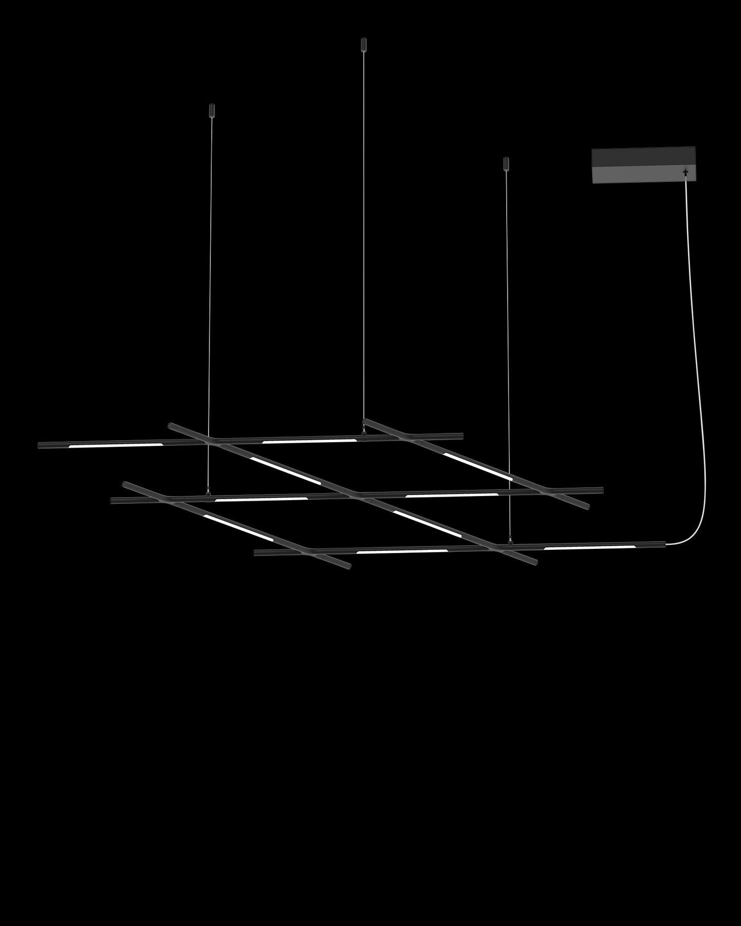 Tubular 10Lt Pendant Matt Black Model B tubular ceiling-pendant-lights Bedroom Lounge Kitchen Hallway MD18001070-10BBLK illuminati light