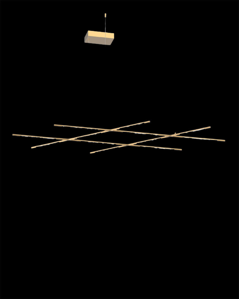 Tubular 12Lt Pendant Satin Gold Model D tubular ceiling-pendant-lights Bedroom Lounge Kitchen Hallway MD18001070-12DGOL illuminati light