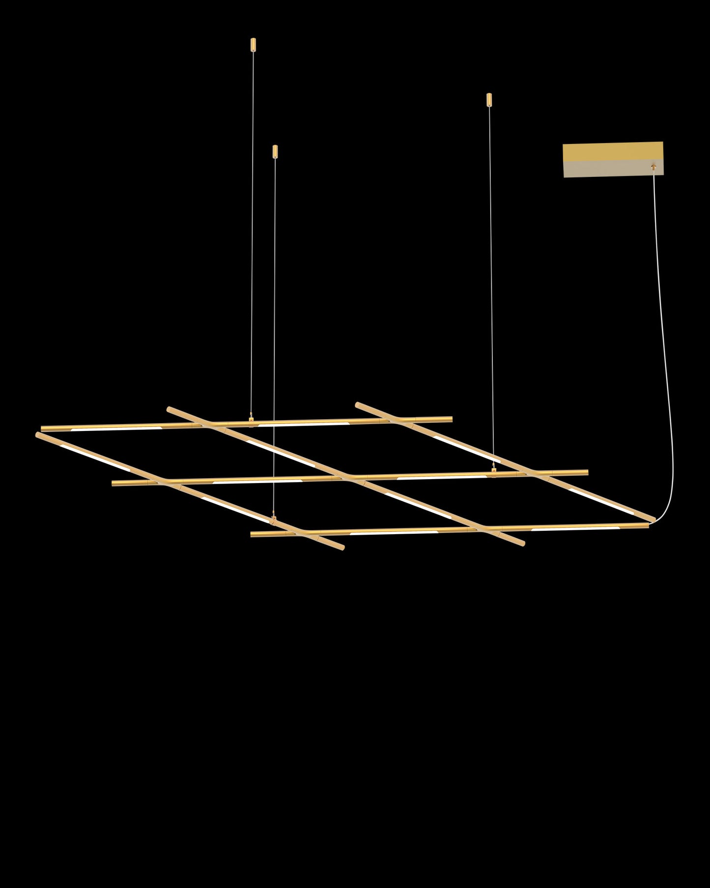 Tubular 12Lt Pendant Satin Gold Model F tubular ceiling-pendant-lights Bedroom Lounge Kitchen Hallway MD18001070-12FGOL illuminati light