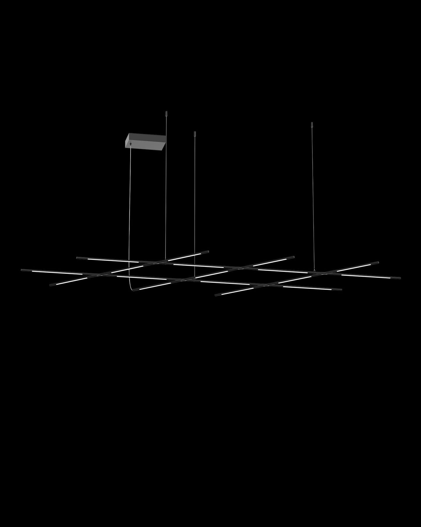 Tubular 17Lt Pendant Matt Black Model A tubular ceiling-pendant-lights Bedroom Lounge Kitchen Hallway MD18001070-17ABLK illuminati light